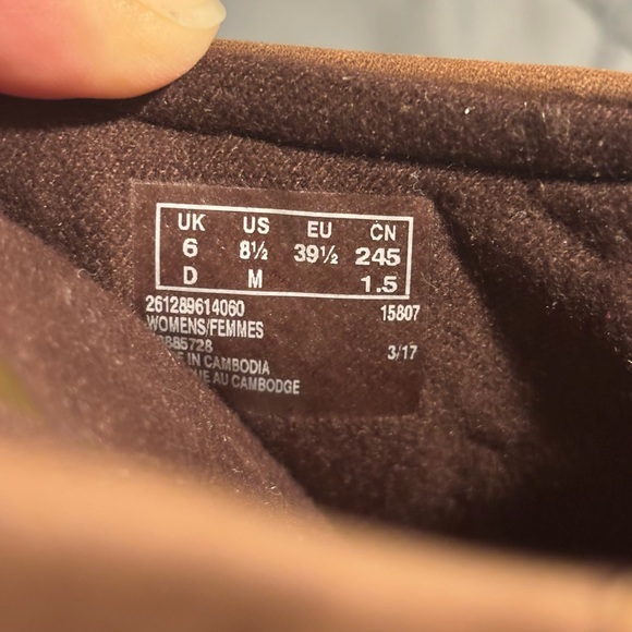 CLARKS COLLECTION Womens Enfield Sandy Heeled Suede Brown Clogs Size 8.5 - Picture 7 of 7